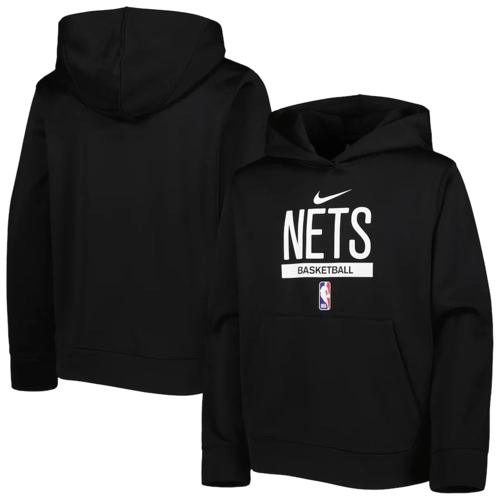 Nets Nike Black Spotlight Practice Performance Pullover Hoodie - Picture 5 of 5